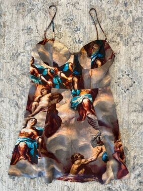 URBAN OUTFITTERS Cherub Art Orion Renissance Mini Bustier Dress Size L